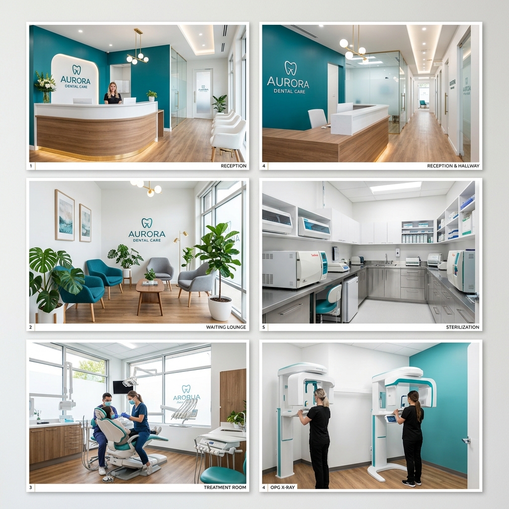Modern clinic waiting area